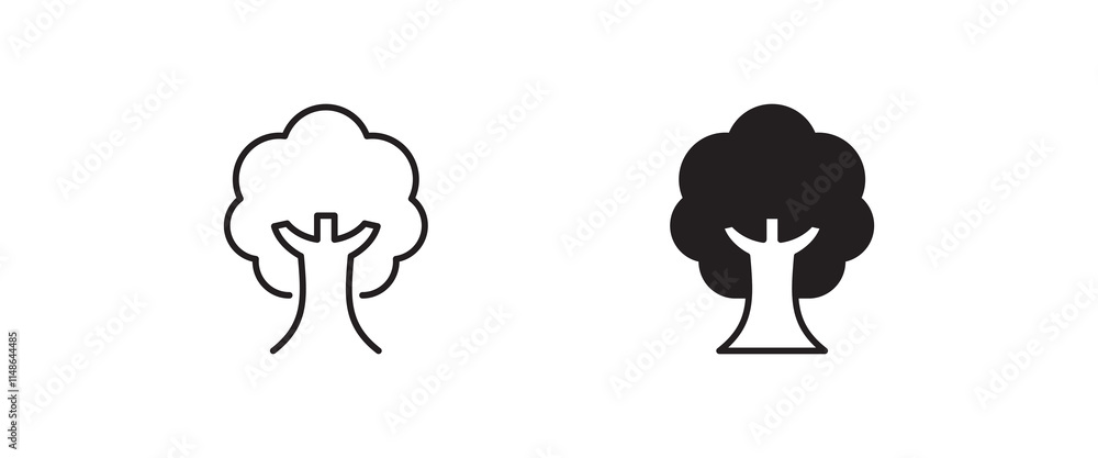 tree icon, forest icon button, vector, sign, symbol, logo, illustration, editable stroke, flat design style isolated on white tree icon, forest icon button, vector, sign, symbol, logo, illustration, editable stroke, flat design style isolated on white