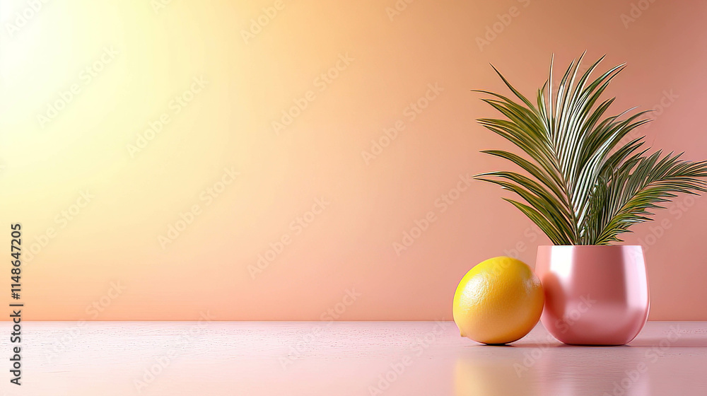 Vibrant 3D Geometric Shapes with Ample Copy Space for Design Vibrant 3D Geometric Shapes with Ample Copy Space for Design