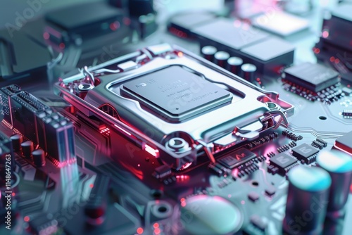 Precision-engineered CPU socket for seamless integration of top-tier processors. photo