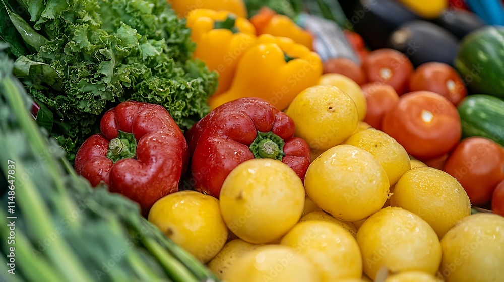 A Rainbow of Fresh Vegetables Captured in Stunning Close-Up Detail A Rainbow of Fresh Vegetables Captured in Stunning Close-Up Detail