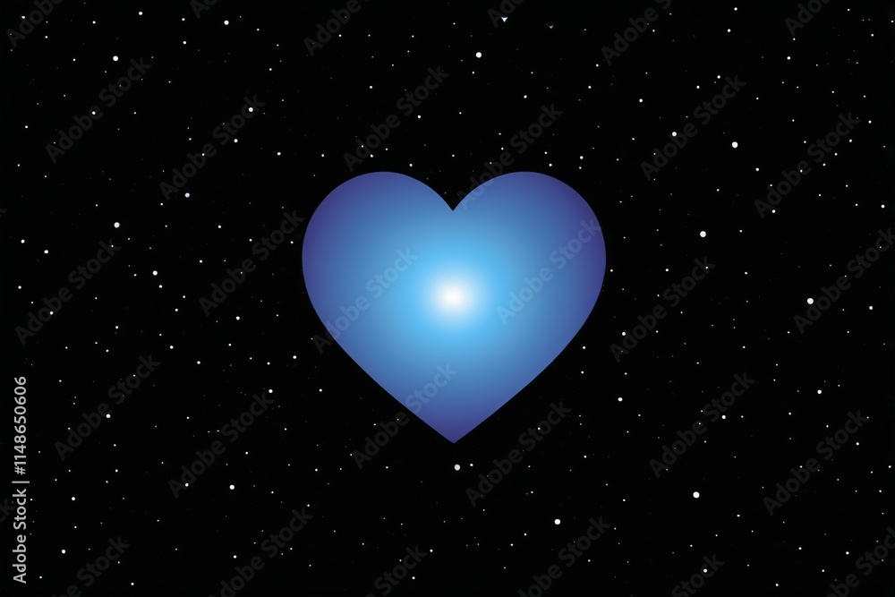a blue heart in the middle of a starr background a blue heart in the middle of a starr background