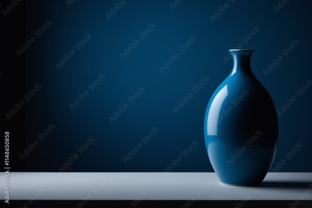 a blue vase sitting on a table a blue vase sitting on a table