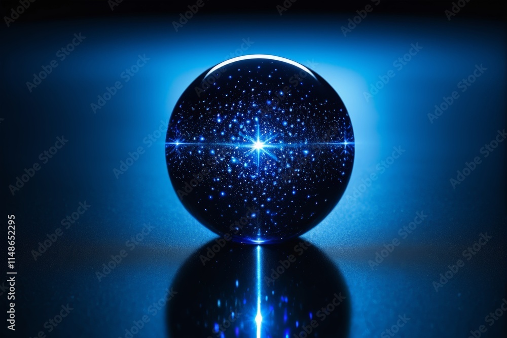 a glass ball with a star inside a glass ball with a star inside