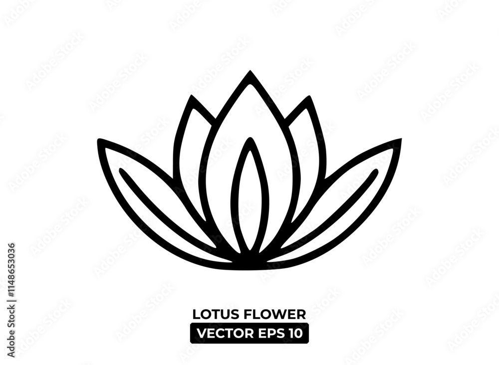 A simple line drawing of a lotus flower, symbolizing purity and beauty. A simple line drawing of a lotus flower, symbolizing purity and beauty.