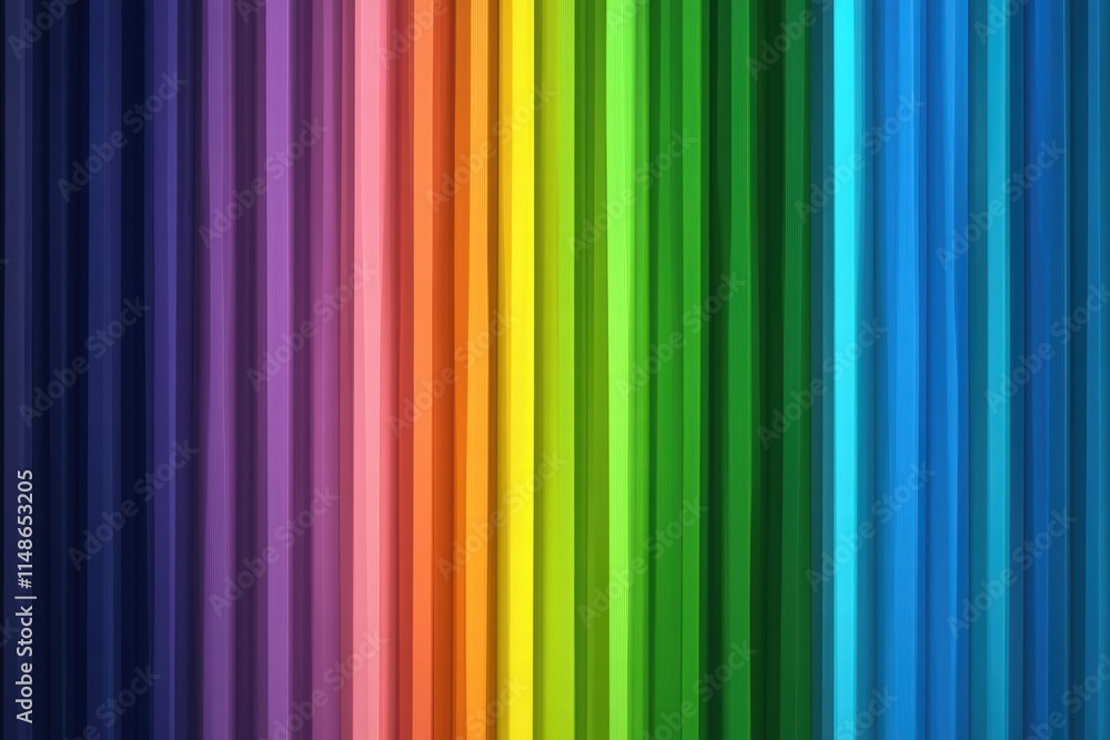 Obraz premium Vibrant Color Stripes in Rainbow Spectrum on Textured Background