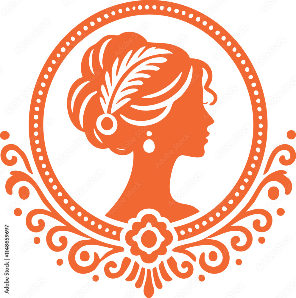 Retro Portrait Cameo for Unique Graphics
Retro Portrait Cameo for Unique Graphics