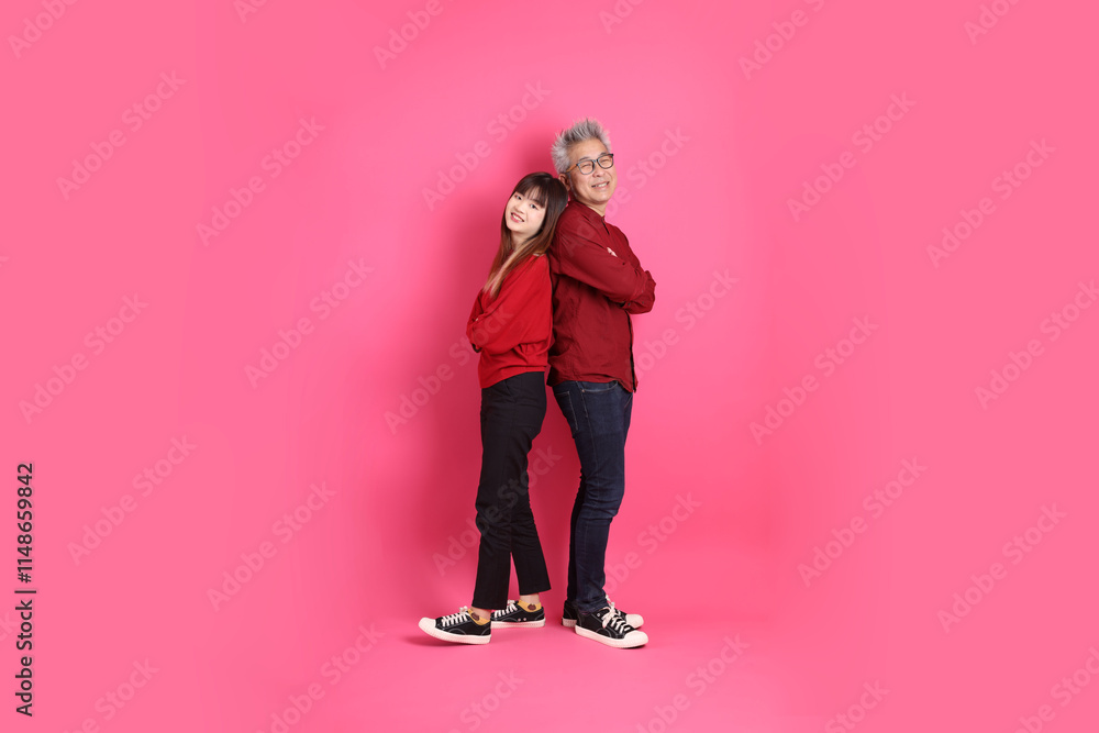 man and woman in red clothes man and woman in red clothes