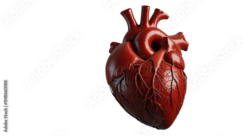 Wallpaper Mural Red Human Heart with Veins, Isolated Torontodigital.ca