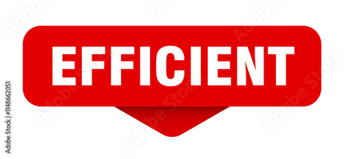 EFFICIENT banner, button, sign