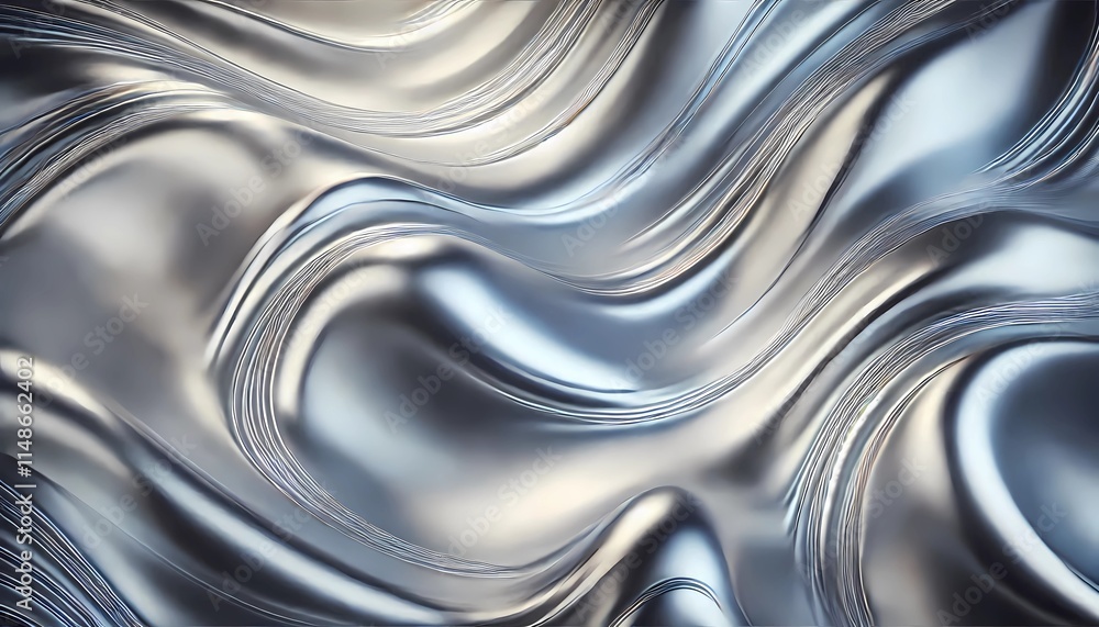 Abstract style artistic painting. with bright silver background with a rich, shiny texture and subtle white tones, waves and spheres. evoking the elegance of stainless steel(Generative AI) Abstract style artistic painting. with bright silver background with a rich, shiny texture and subtle white tones, waves and spheres. evoking the elegance of stainless steel(Generative AI)