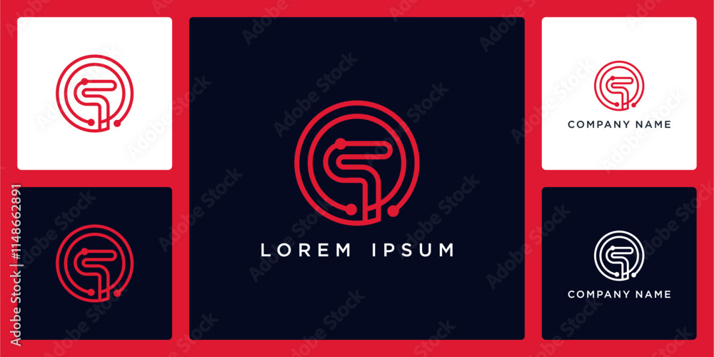 Orbit tech with letters Q logo design and icon Orbit tech with letters Q logo design and icon