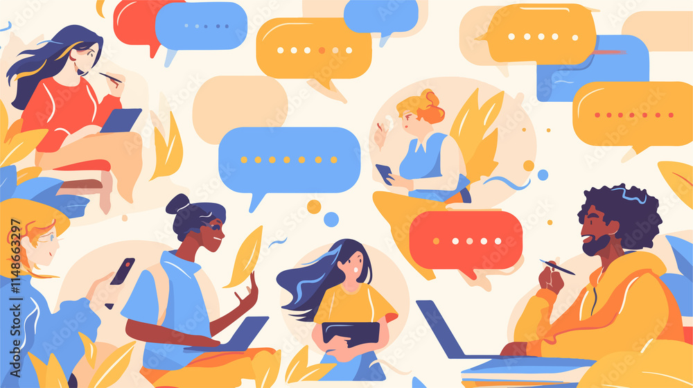 Chat Concept Communication Medium Grey Gradient Background Chat Concept Communication Medium Grey Gradient Background