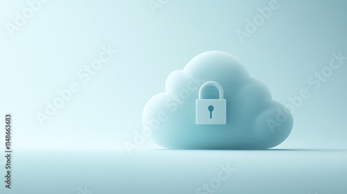 Securing data in the cloud digital lock concept virtual environment minimalist viewpoint for enhanced privacy