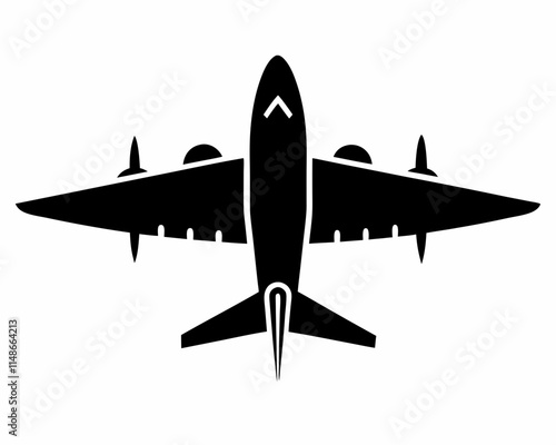 plane silhouette ,plane ico vector