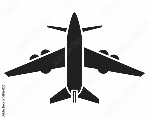 plane silhouette ,plane ico vector