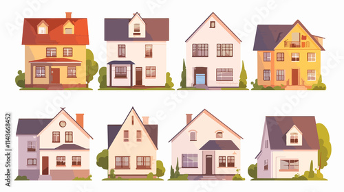 Real Estate Agent Chalk Icon Flat Vector Style