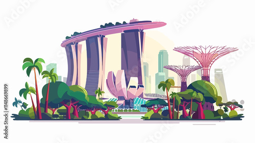 Singapore Marina Garden By The Bay at Sunset