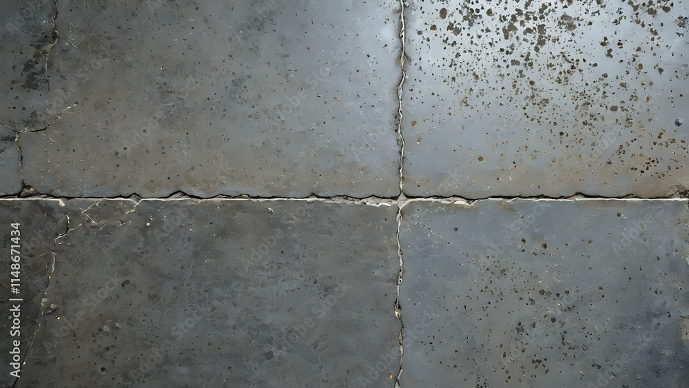Obraz premium Detailed close-up of a weathered concrete floor texture, highlighting imperfections and a rough surface with an industrial style.