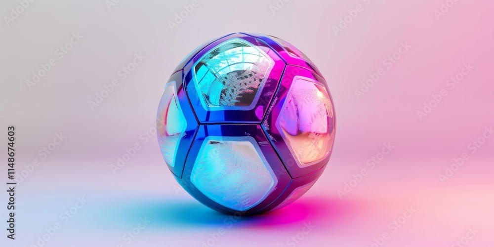 Futuristic Soccer Ball: A Neon Dream Futuristic Soccer Ball: A Neon Dream