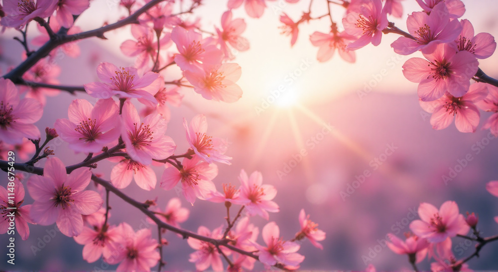 Fototapeta premium pink cherry blossoms