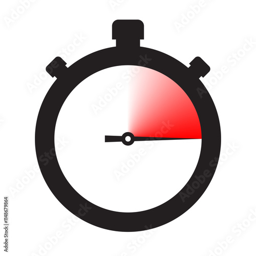 Countdown timer symbol icon. vector stopwatch symbol