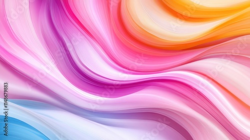 Beautiful abstract wave candy colours background. Graphic modern art. Digital fantasy effect