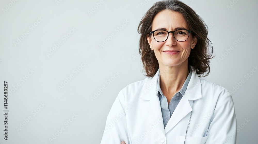 Inspirational Business Executive Smiling in Bright Corporate Setting Inspirational Business Executive Smiling in Bright Corporate Setting
