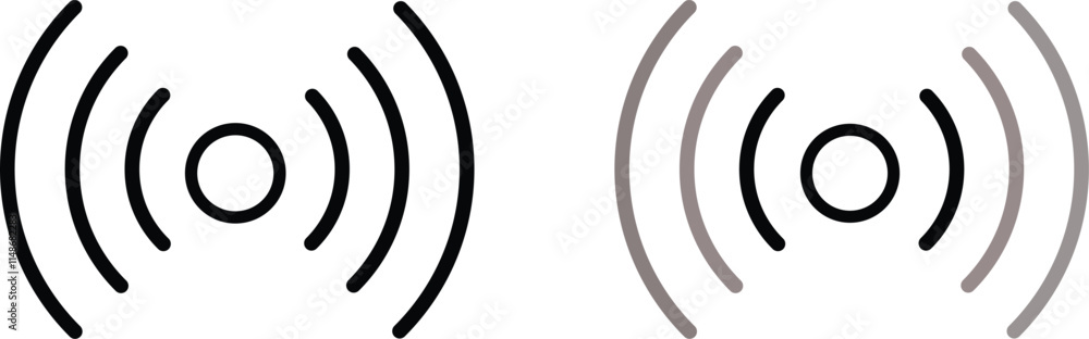 WIFI Signal full and Signal low symbol, abstract black and white background. WIFI Signal full and Signal low symbol, abstract black and white background.