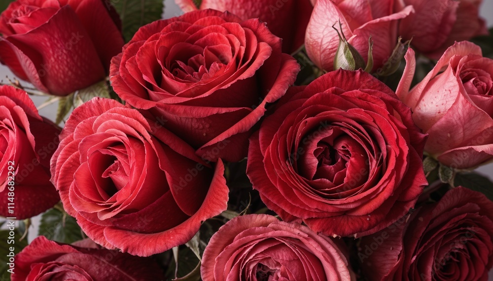 Red Roses Bouquet in Soft Light for Valentine's Day, Women's Day, Mother's Day, Wedding, birthday, floral background, copy space, Red Roses Bouquet in Soft Light for Valentine's Day, Women's Day, Mother's Day, Wedding, birthday, floral background, copy space,