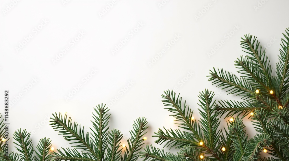 Christmas Background with Fir Branches and Holiday Decorations. Christmas Background with Fir Branches and Holiday Decorations.
