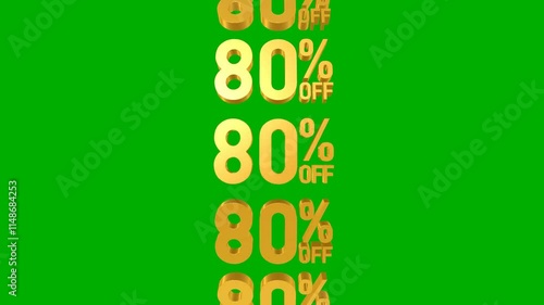  Golden 80 percent sale seamless loop green screen