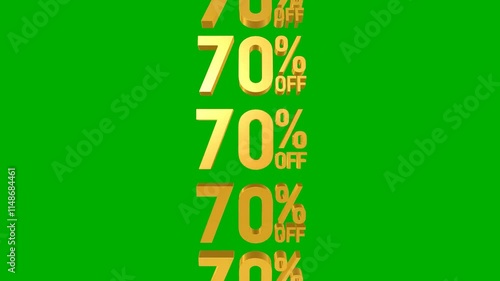  Golden 70 percent sale seamless loop green screen