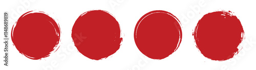 Red grunge circle stamp. Round stamp vector isolated on white background. Red stamp vector. For grunge badge, seal, ink, and stamp design template.