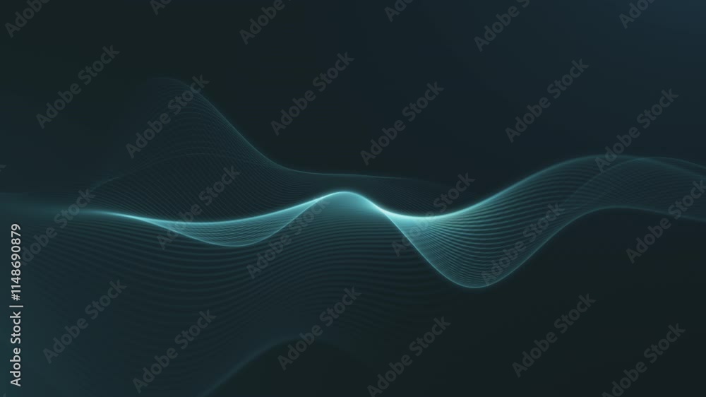 Abstract Blue Digital Flowing Wave Background Abstract Blue Digital Flowing Wave Background