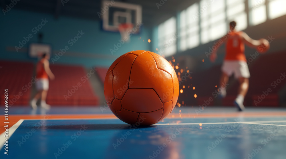 Fast-Paced Gaming Scene with a Blurred Ball Fast-Paced Gaming Scene with a Blurred Ball
