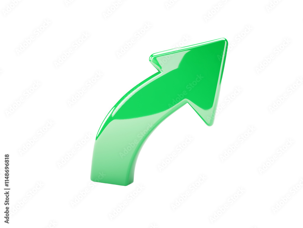 a green upward-pointing arrow icon isolated on a transparent background a green upward-pointing arrow icon isolated on a transparent background
