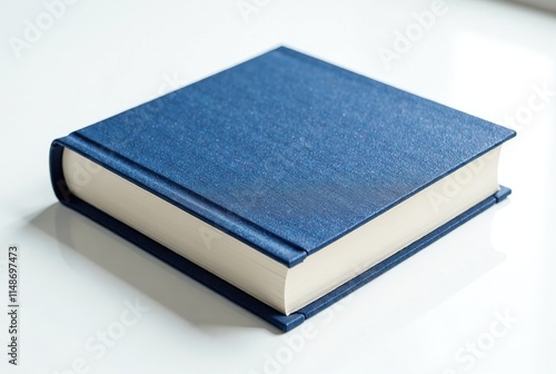 Blue Book Isolated, High-Quality, Detailed, Studio Lighting, White Background, Book Photography, Decorative Object