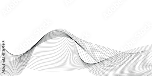 Abstract wave line for banner, template, wallpaper background with wave design.