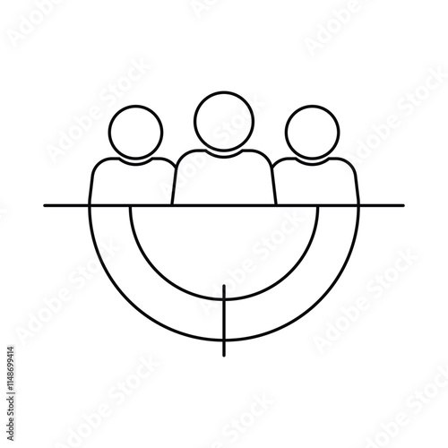Target headhunter icon, outline style