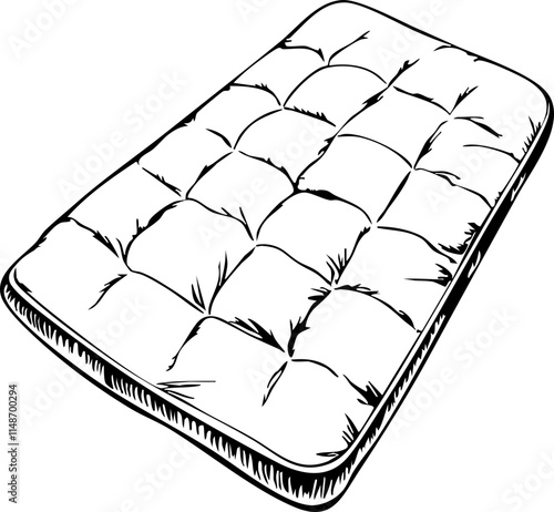 Sketch of thermal blanket icon on white background, fire safety concept