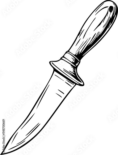 Craft knife illustration on white background, creative expression