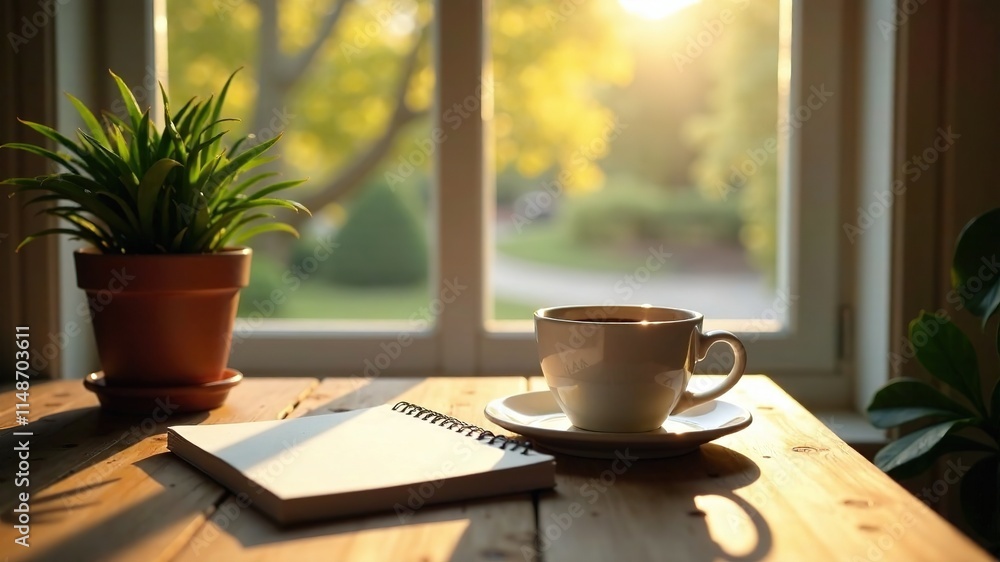 Cozy Coffee Break by the Window - AI Art Cozy Coffee Break by the Window - AI Art
