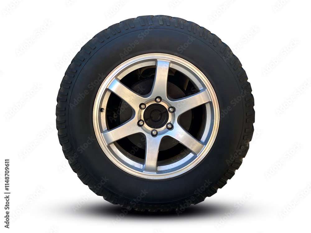Clipping path. Silver Wheel super car isolated on white background view. Magneto Wheels. Movement. Move car. Closeup. Top view. Flat lay view. Alloy Wheel. Clipping path. Silver Wheel super car isolated on white background view. Magneto Wheels. Movement. Move car. Closeup. Top view. Flat lay view. Alloy Wheel.