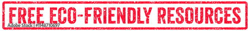 Free Eco-Friendly Resources Stamp Transparent Seal, Red Grunge Free Eco-Friendly Resources Word Rubber Stamp Seal