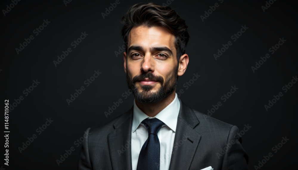 A man in a suit and tie posing for a picture A man in a suit and tie posing for a picture