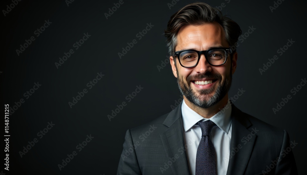 A man in a suit and tie smiles at the camera A man in a suit and tie smiles at the camera