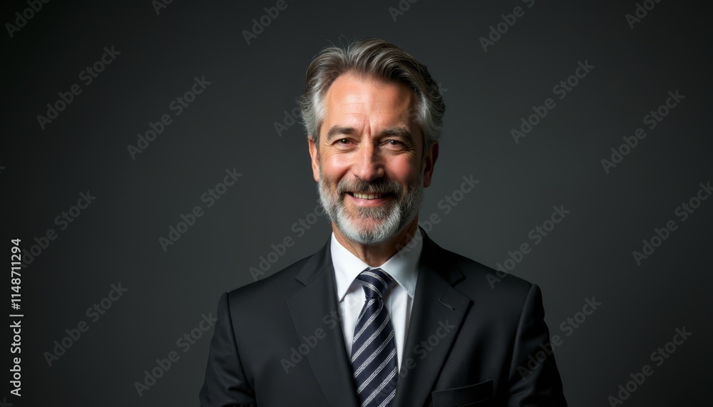 A man in a suit and tie smiles at the camera A man in a suit and tie smiles at the camera