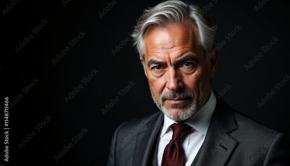 A man in a suit and tie looking at the camera A man in a suit and tie looking at the camera