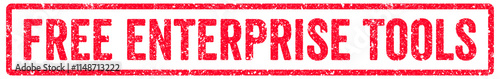 Free Enterprise Tools Stamp Transparent Seal, Red Grunge Free Enterprise Tools Word Rubber Stamp Seal
