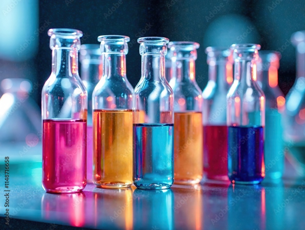 Glass Vials Liquid Samples Lab Science Experiment High-Quality Images Glass Vials Liquid Samples Lab Science Experiment High-Quality Images